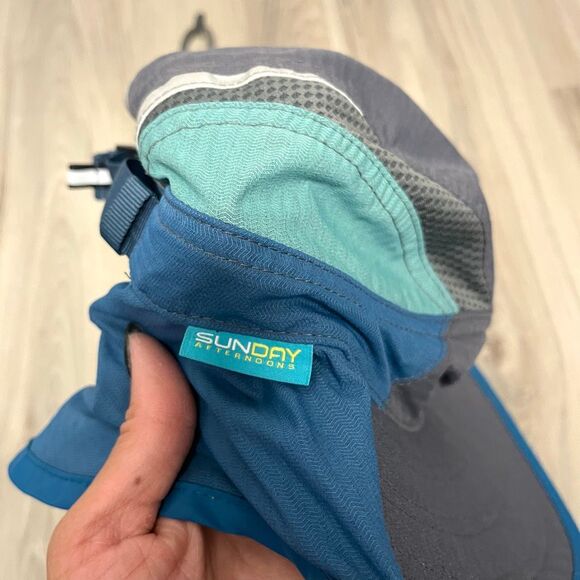 SunDay Afternoons Hat Kids M / 3-6 yrs Ultra Adventure Blue & Gray Nylon Sun - Picture 2 of 7